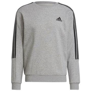adidas SweatshirtsESSENTIALS FLEECE CUT 3-STREIFEN SWEATSHIRT - GK9580 grau