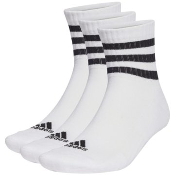 adidas Hohe Socken3-Streifen Cushioned Sportswear Mid-Cut Socken, 3 Paar weiß