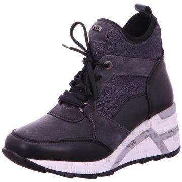 Schuhe Sneaker Wedge Sneaker Keilabsatz-Schuhe von Alba Moda in dunkelblau\/schwarz 