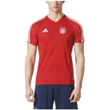 adidas FußballtrikotsFC Bayern München Trainingstrikot Herren T-Shirt rot weiß -