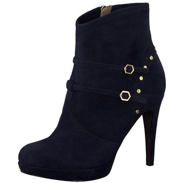 Klassische Damen Stiefeletten High Heel Boots Blockabsatz 825764 Schuhe 